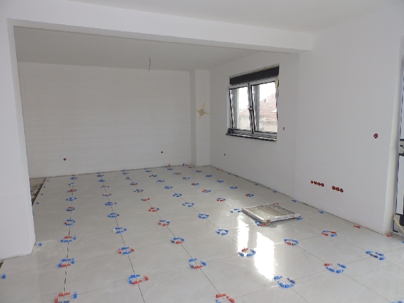 Utsikt över vardagsrummet i lägenhet A1239 i Kroatien.