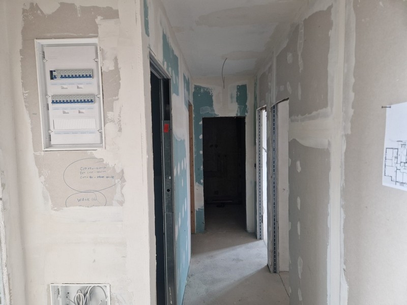 Panoramautsikt över havet från fastighet A3011 nära Trogir i Kroatien.