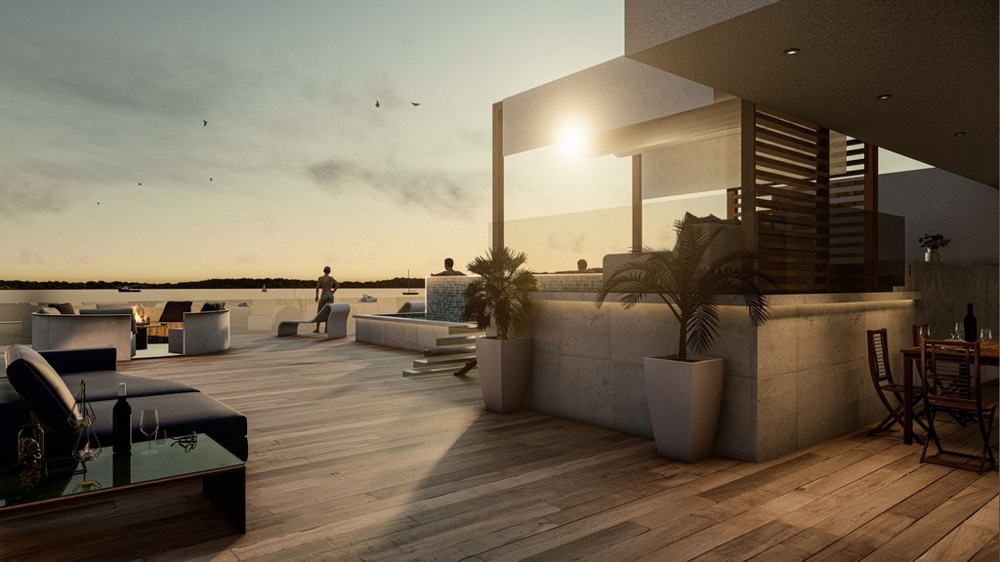 Takvåning med pool och takterrass till salu i Kozino, Kroatien - Panorama Scouting.