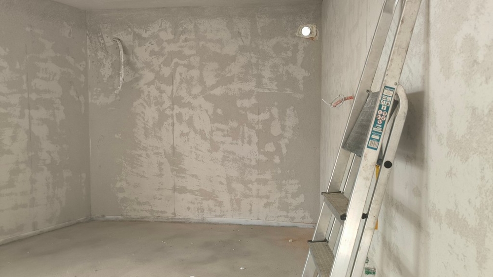 Oavslutad interiör av en lägenhet, potential för fastigheter i Kroatien