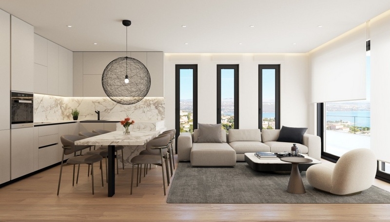 3D-visualisering av fastighet A3291 i Opatija.