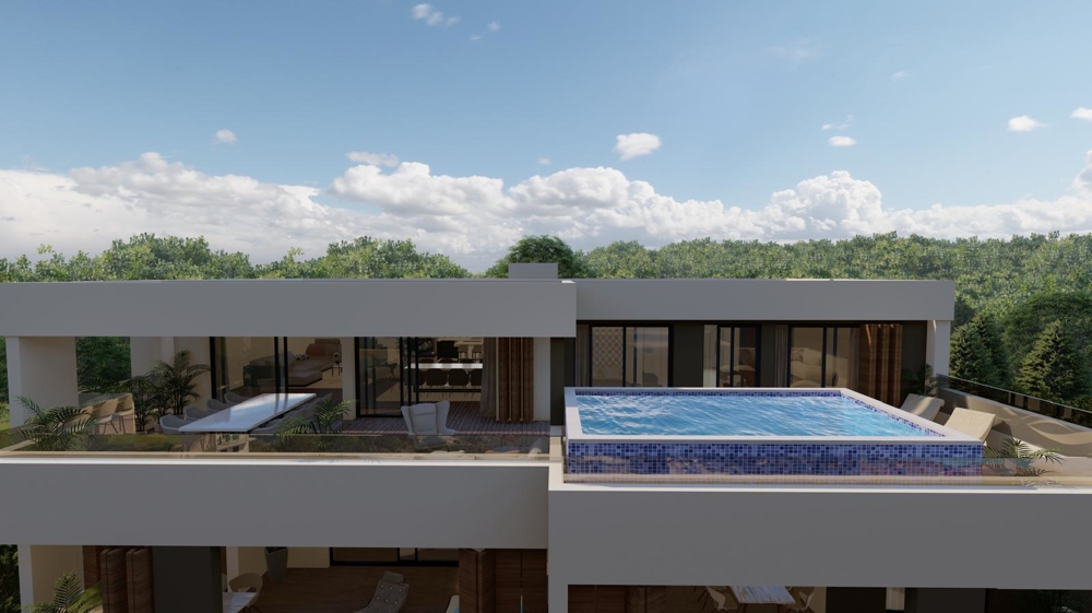 Panoramautsikt över lägenheten A3330, som säljs i Primosten.