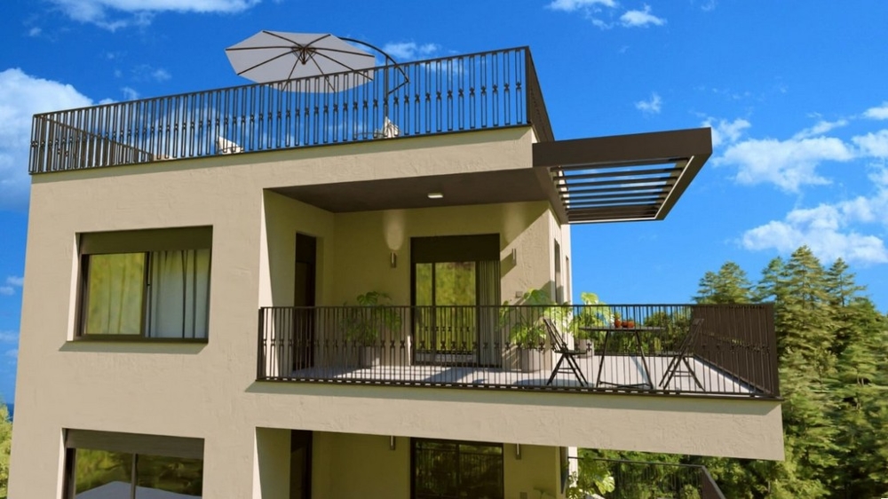 Köp moderna lägenheter med takterrass nära havet i Kroatien - Panorama Scouting.