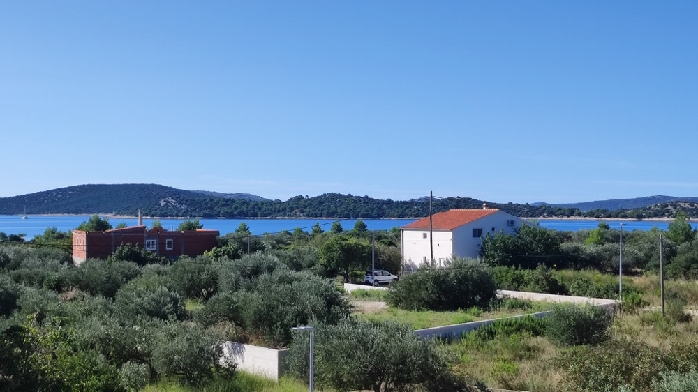 Terrass för den nya lägenheten A3361, som bjuds ut till försäljning i Kroatien.