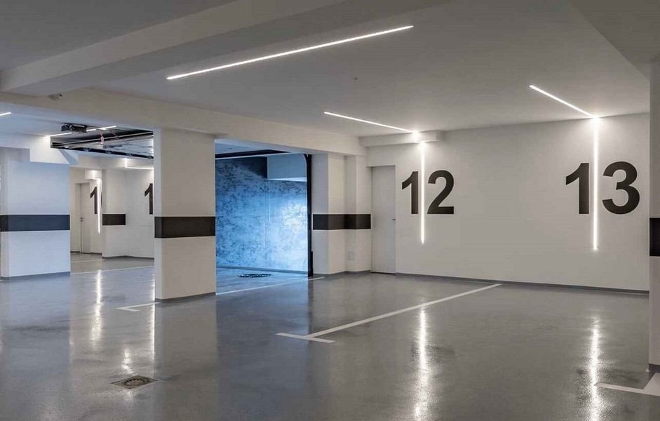 Underjordisk parkering för fastighet A3385, Kroatien.