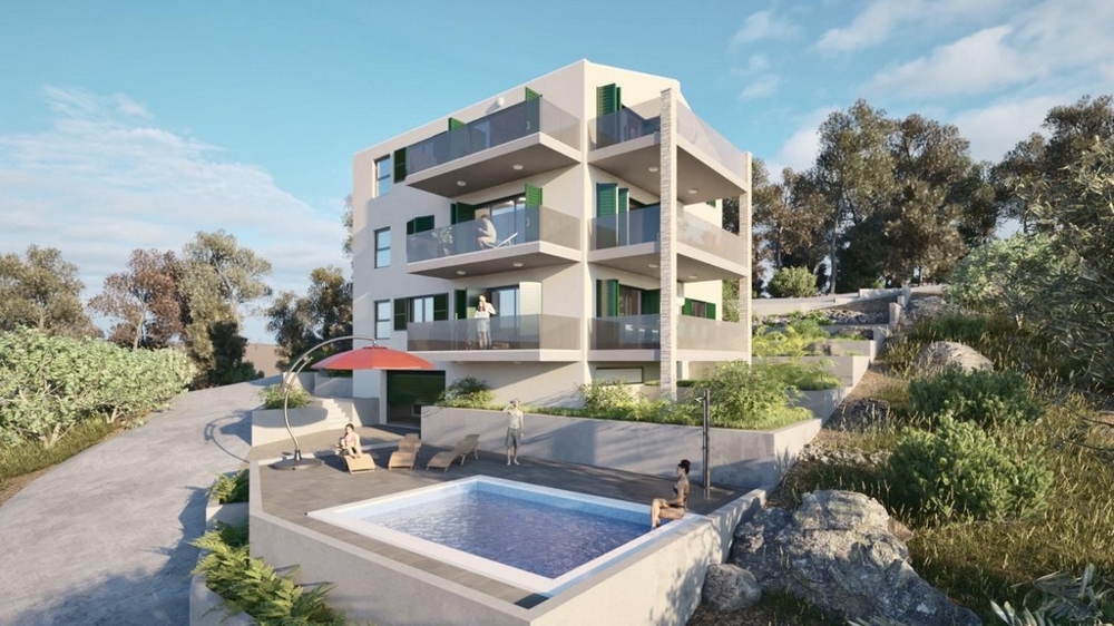 Nya lägenheter till salu nära Rogoznica i Kroatien - Panorama Scouting A3443