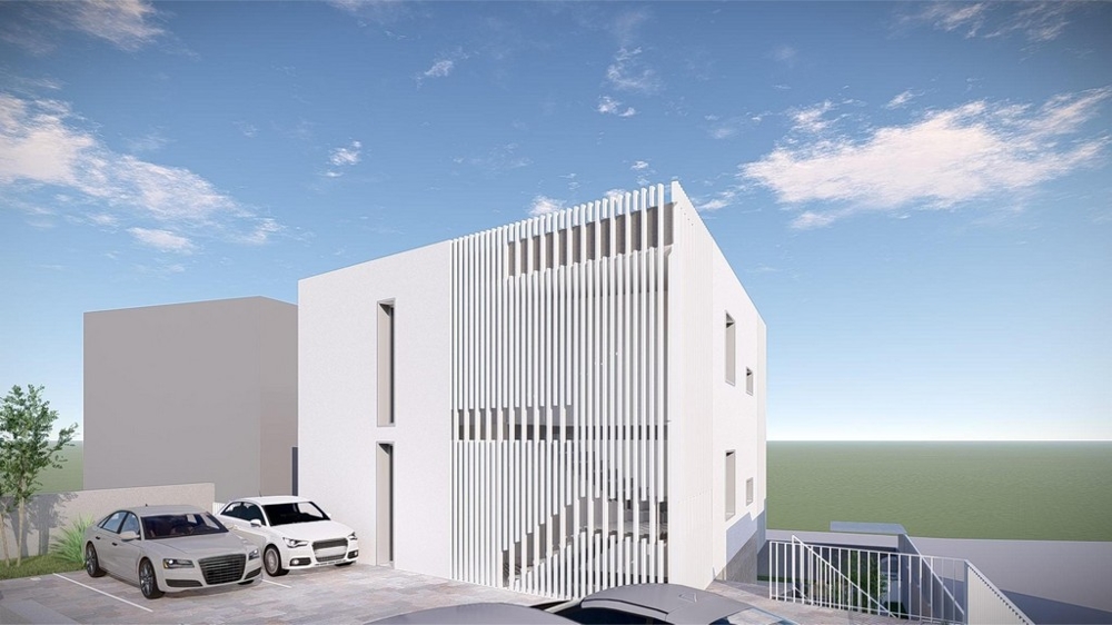 Baksidan av fastighet A3464 på Krk i Kroatien - Panorama Scouting.