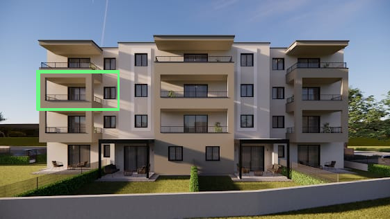 Köp en lägenhet på andra våningen nära Porec i Istrien - Panorama Scouting.