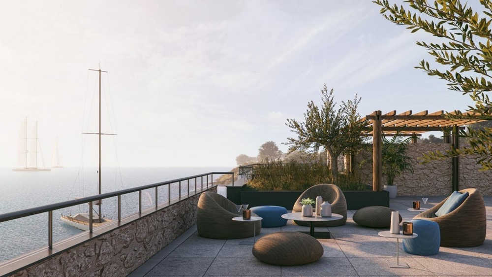 Takvåning med takterrass på ön Krk i Kroatien.