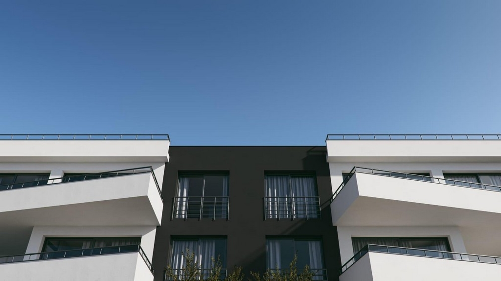 Ny byggnad A3534 i Punat på ön Krk.