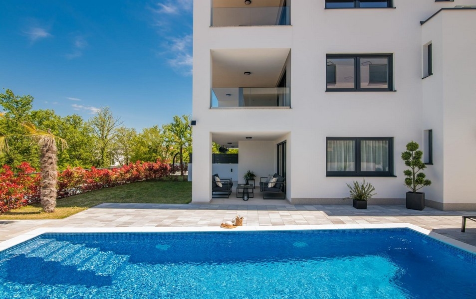 Fastigheter på ön Krk i Kroatien - Panroama Scouting A3568.