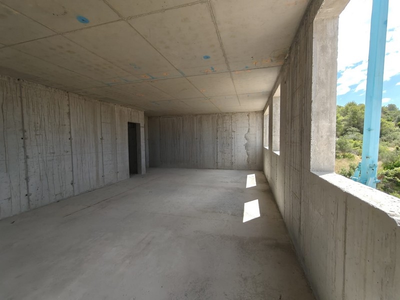 Utsikt över skalet av den nya byggnaden.