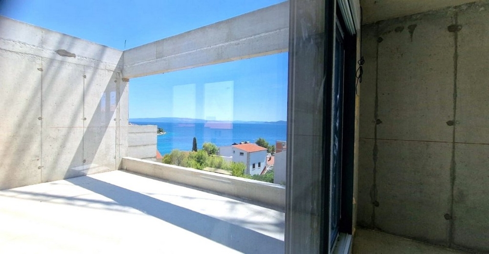 Havsutsikt från terrassen på fastighet A3605 i Kroatien.