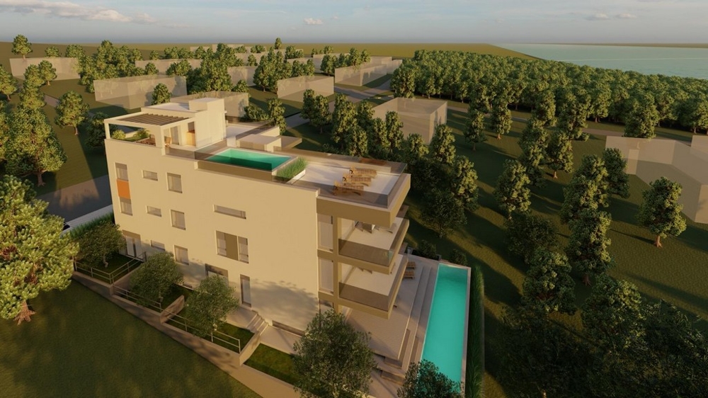 Nybyggd lägenhet till salu nära havet i Kroatien.