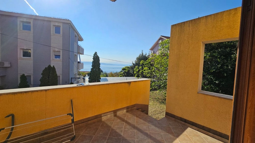 Havsutsikt från terrassen på fastighet A3668 i Kroatien - Panorama Scouting.