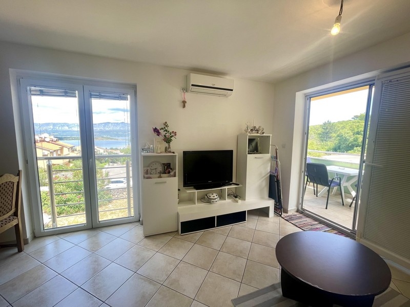 Vardagsrum i lägenhet A3697 i Soline på Krk.