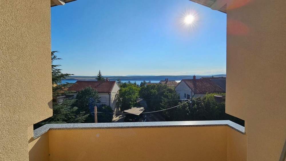 Havsutsikt från balkongen till lägenhet A3739 i Crikvenica, Kroatien.