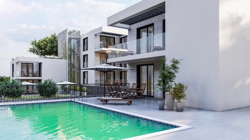 Moderna nya lägenheter med poolområde