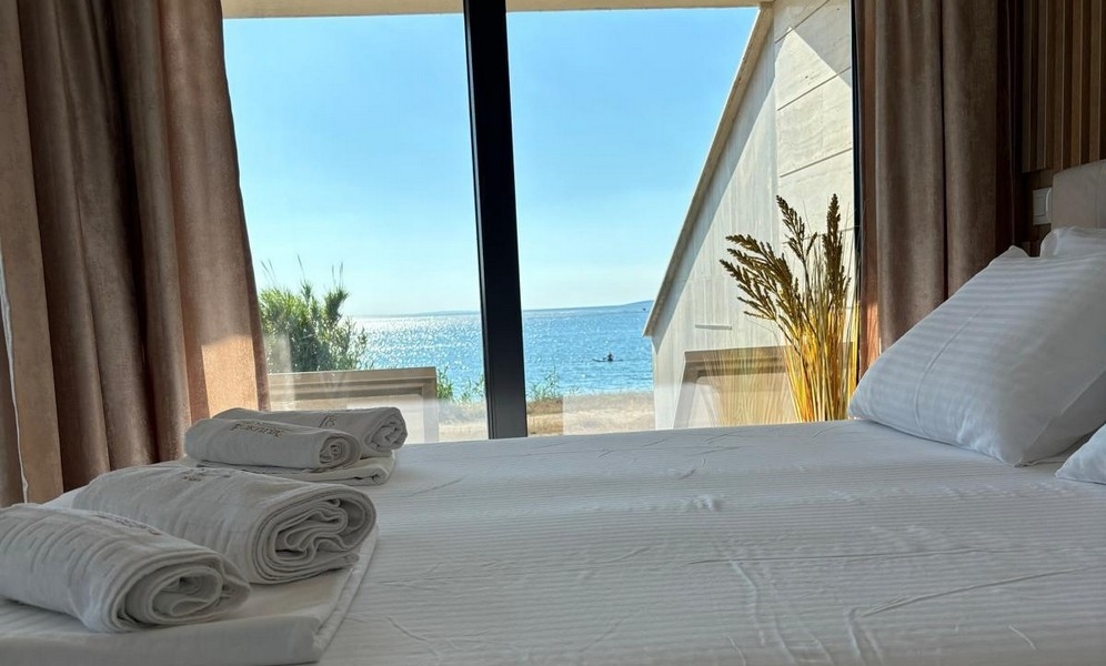 Sovrum med havsutsikt