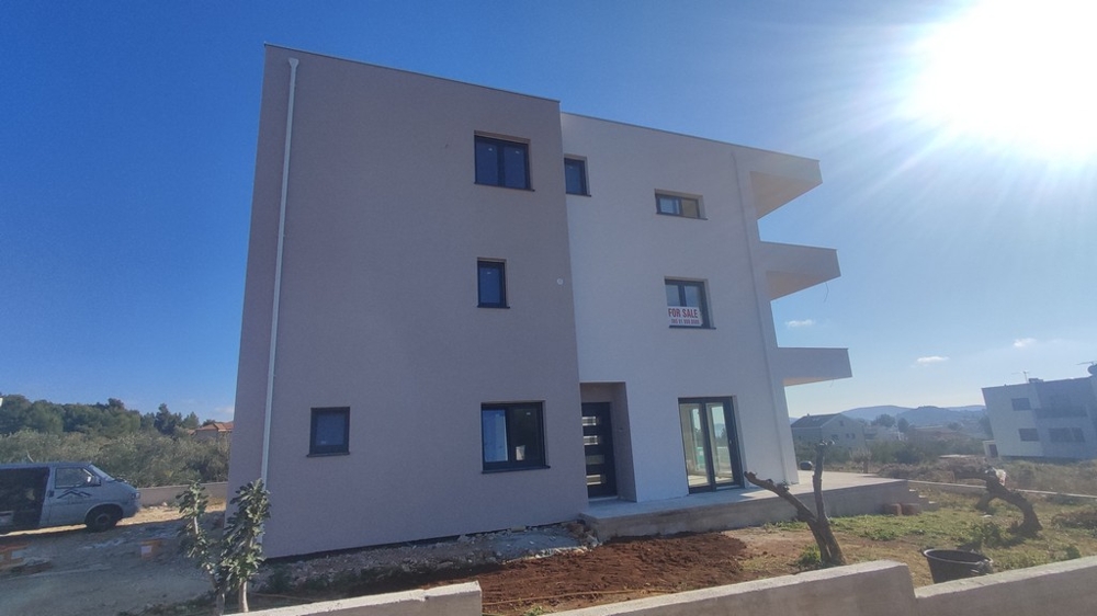 Sidovy av den nya byggnaden där lägenhet A3816 ligger.