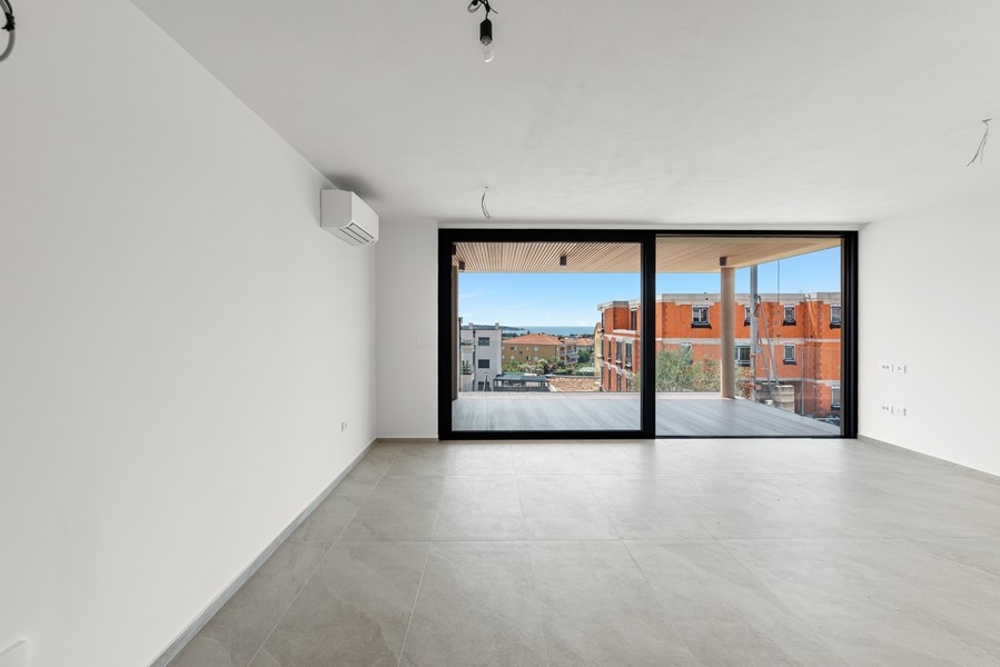 Havsutsikt över lägenhet A3874 i Novigrad, Istrien - Panorama Scouting.