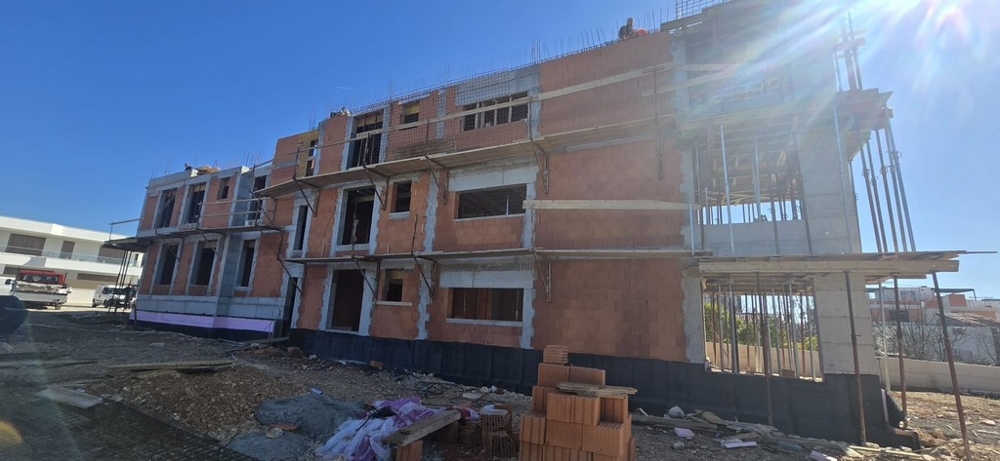 Nytt bostadsområde under uppbyggnad