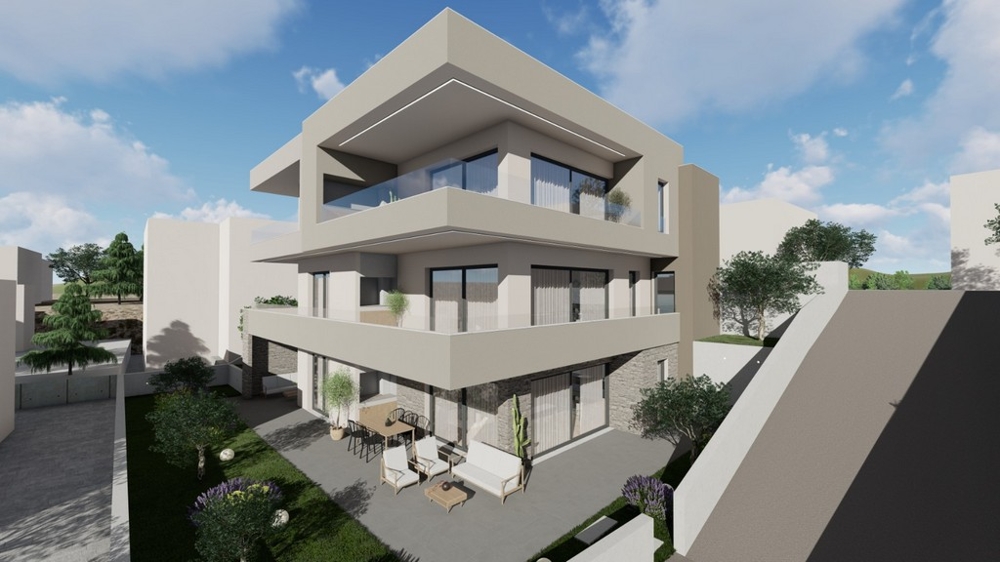 Nybyggda lägenheter till salu i Tisno, Kroatien.