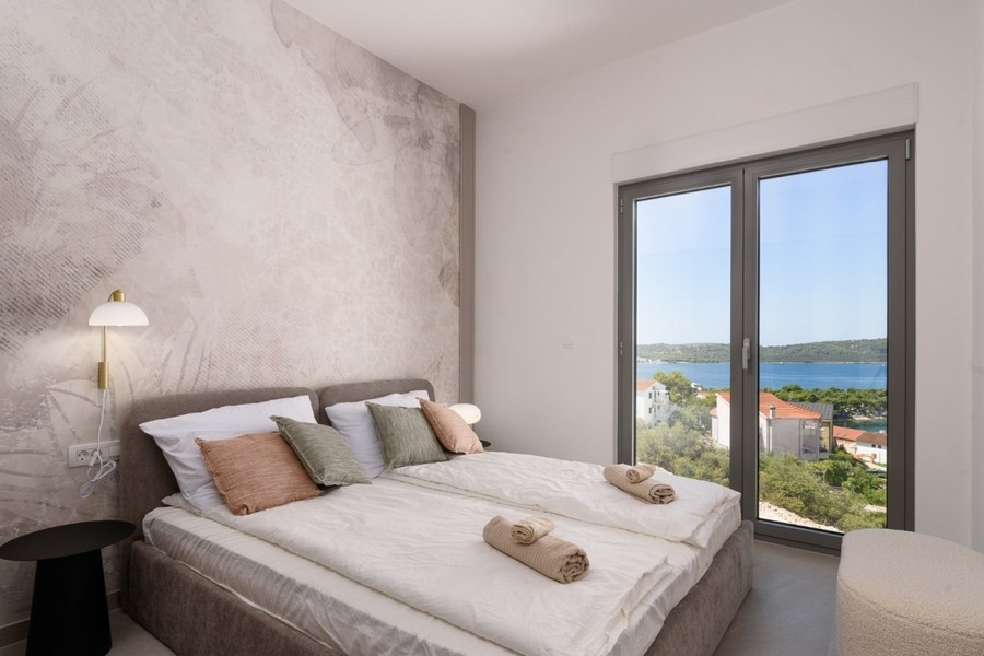 Sovrum med havsutsikt i Kroatien