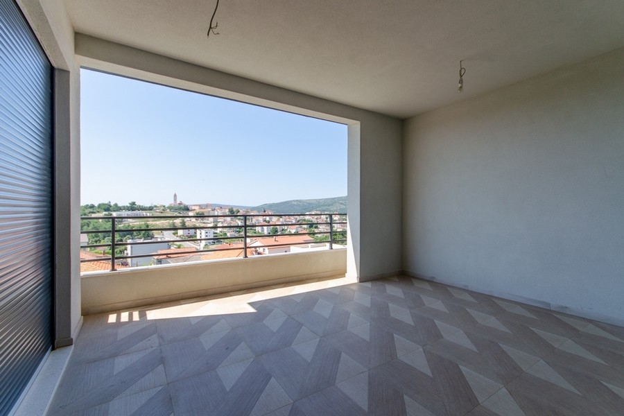 Loggia med utsikt över Seget Vranjica och Trogir