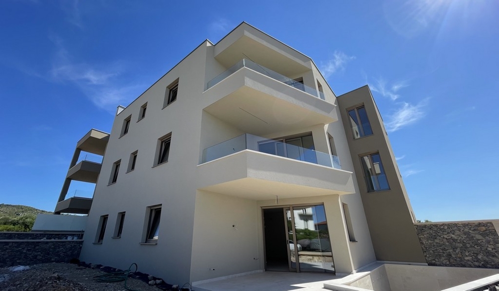 Exteriör vy av det nya bostadshuset