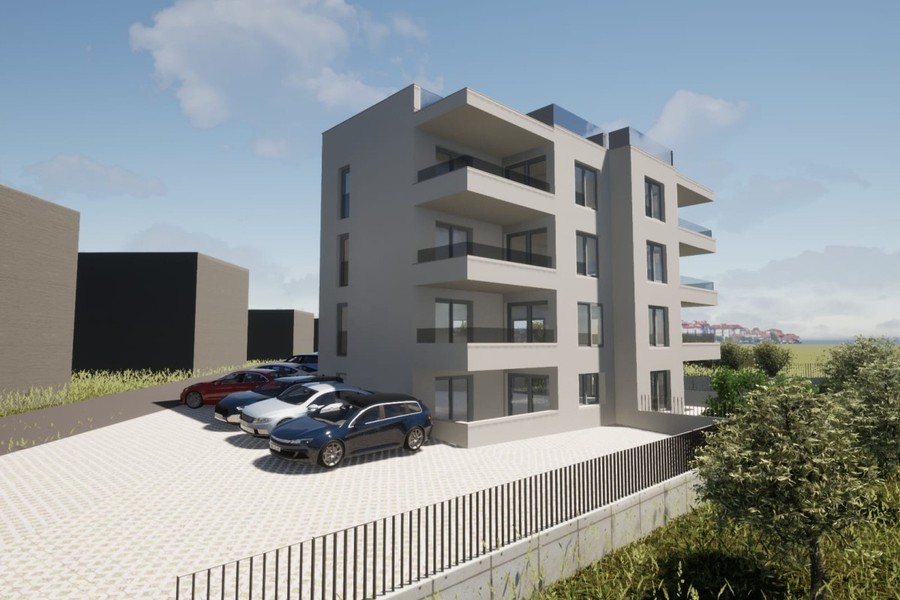 Infart och parkeringsplatser bredvid huset