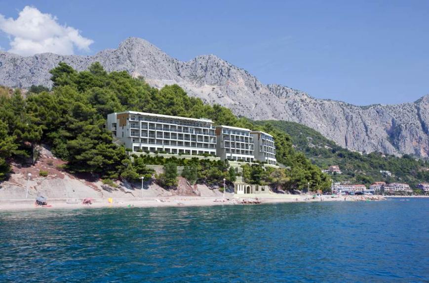 Ett exempel på utformningen av hur hotellet vid havet skulle kunna se ut på denna plats i Dalmatien