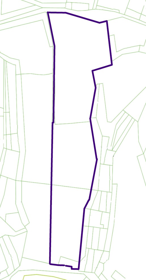 Formen på kustfastigheten är långsträckt