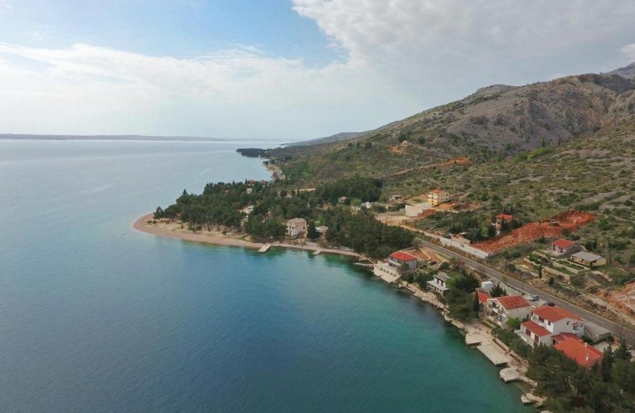 Havsutsikt över fastighet G392, Starigrad Paklenica, Kroatien.