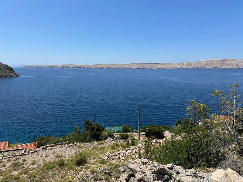Havsutsikt över fastighet G471 i Kroatien.