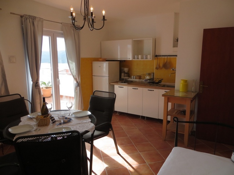 En bäddsoffa i huset i Kroatien