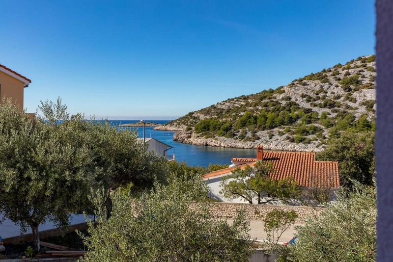 Havsutsikt från fastighet H1569 i Kroatien - Panorama Scouting.