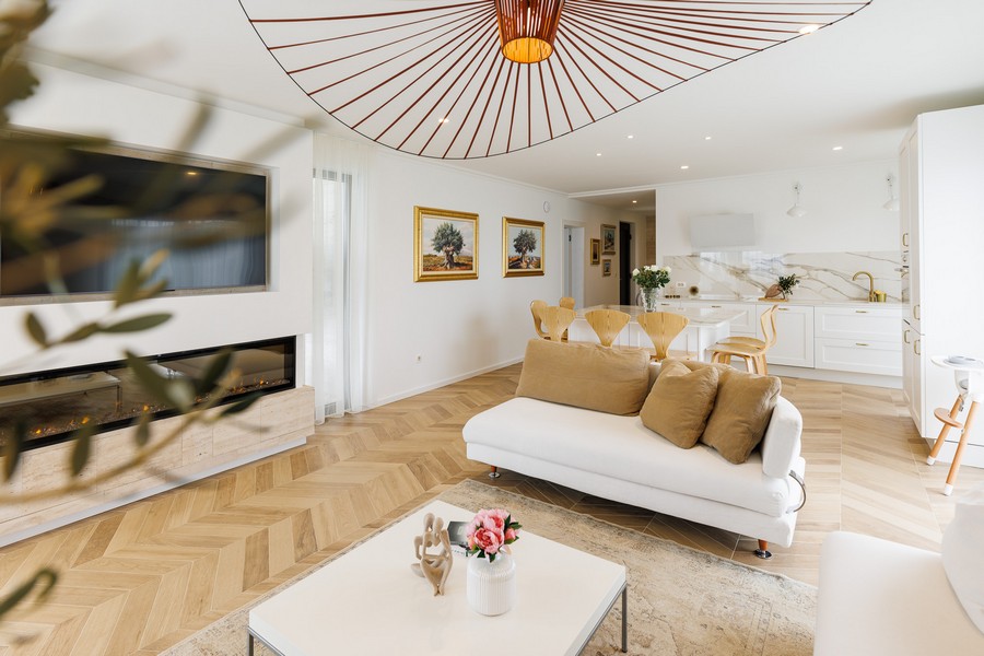 Vardagsrum för fastighet H2125 i Kroatien, ön Krk - Panorama Scouting