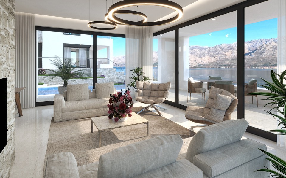 Vardagsrum för fastighet H2319 i Kroatien, Zadar - Panorama Scouting