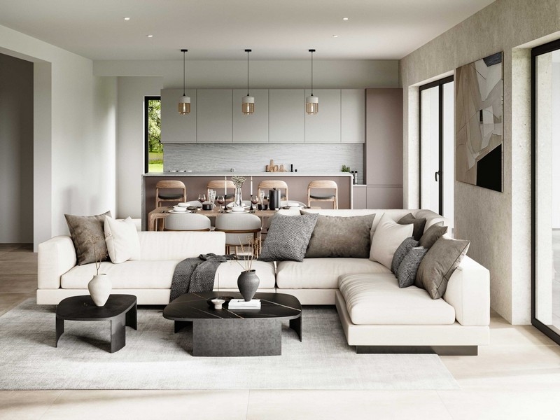 Vardagsrum i villa H2440 nära Porec - Fastigheter Istrien.