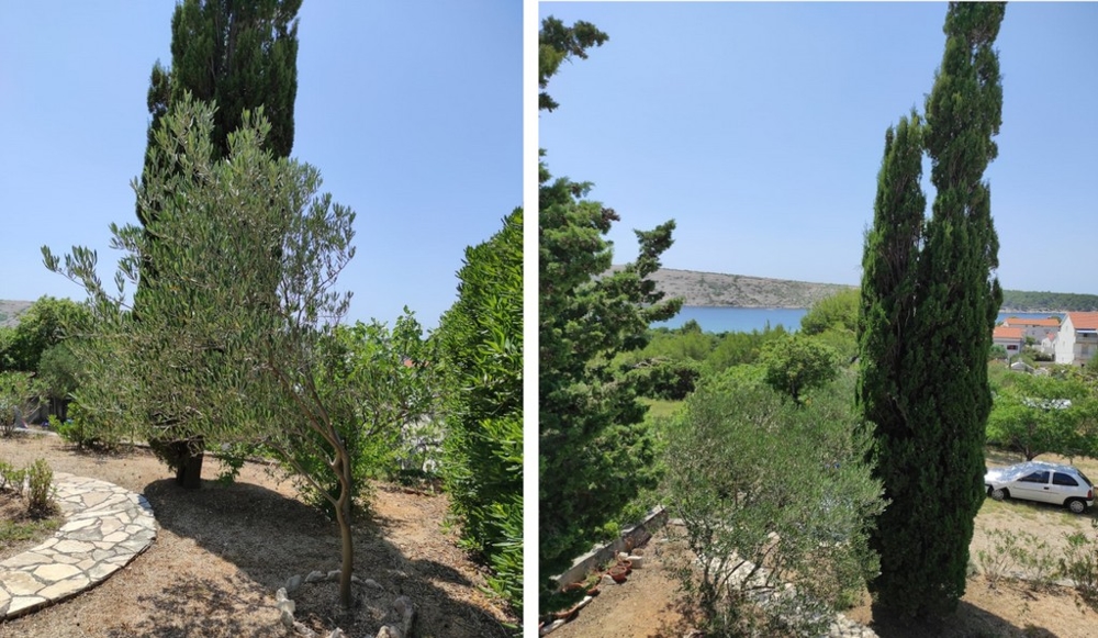 Havsutsikt över fastigheten H2481 i Kroatien - Panorama Scouting.