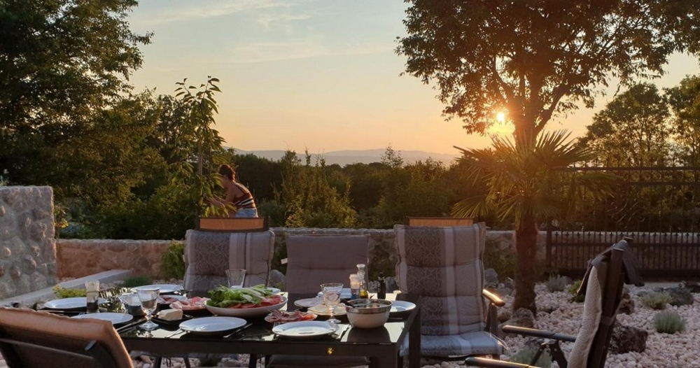 Havsutsikt från terrassen.