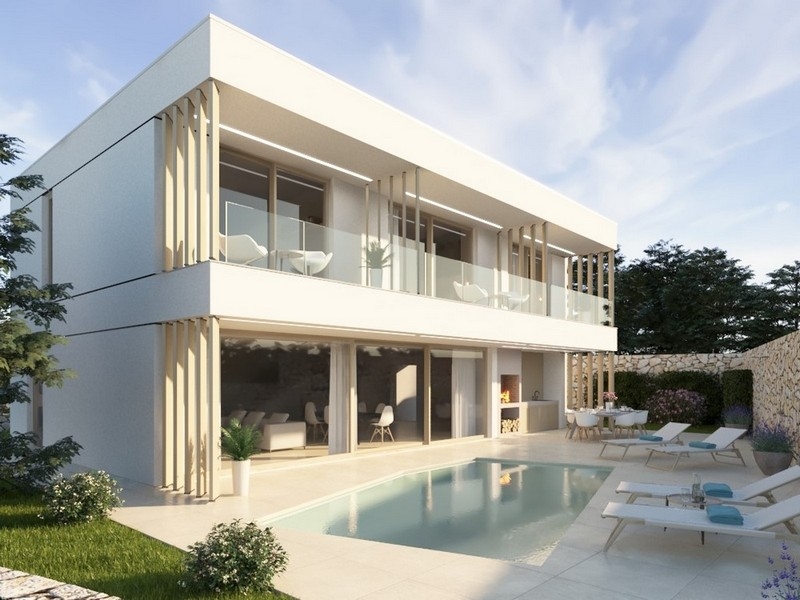 Villa till salu på ön Brač i Kroatien, med pool och öppen terrass.