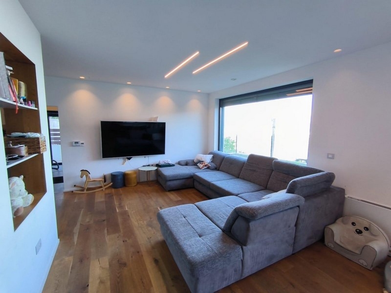 Fastigheter Kroatien, villa med panoramautsikt över havet, Opatija-regionen i Istrien, rymligt vardagsrum