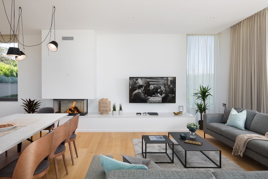 Vardagsrum - stilfullt och elegant inrett.