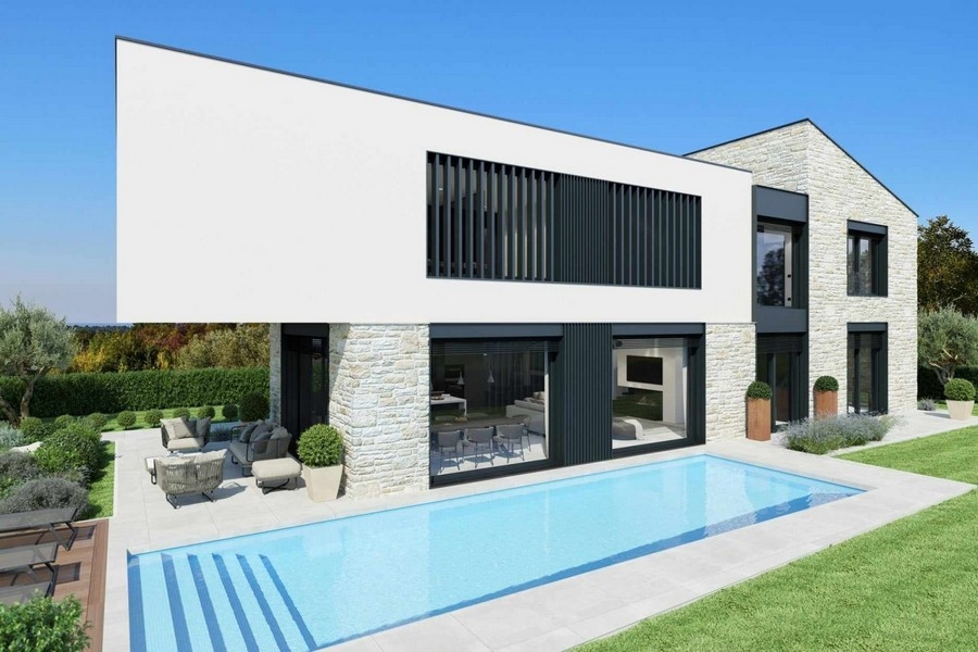 Lyxig villa med pool och havsutsikt i Istrien till salu - Panorama Scouting H3433.