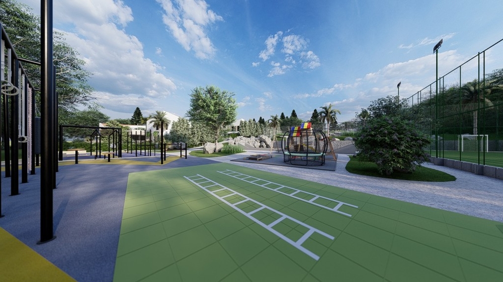 Sportpark i utomhusområdet i villorna H3472 i Kroatien - Panorama Scouting.