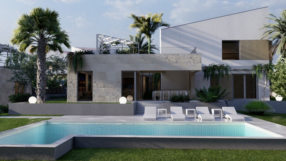 Köp en modern villa på ön Krk i Kroatien.