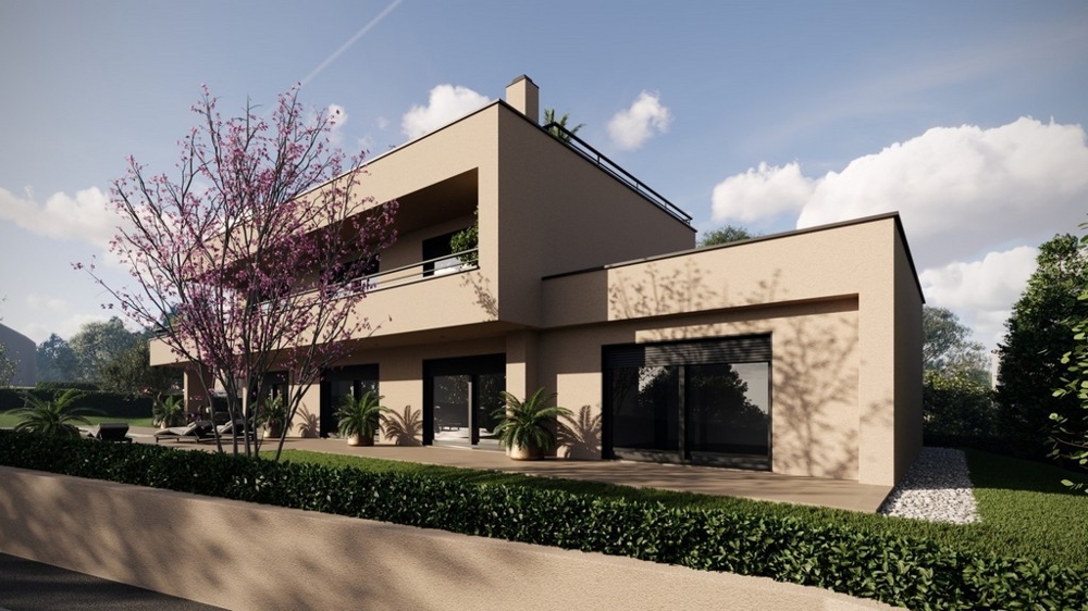 Modern villa till salu nära Porec i Istrien.