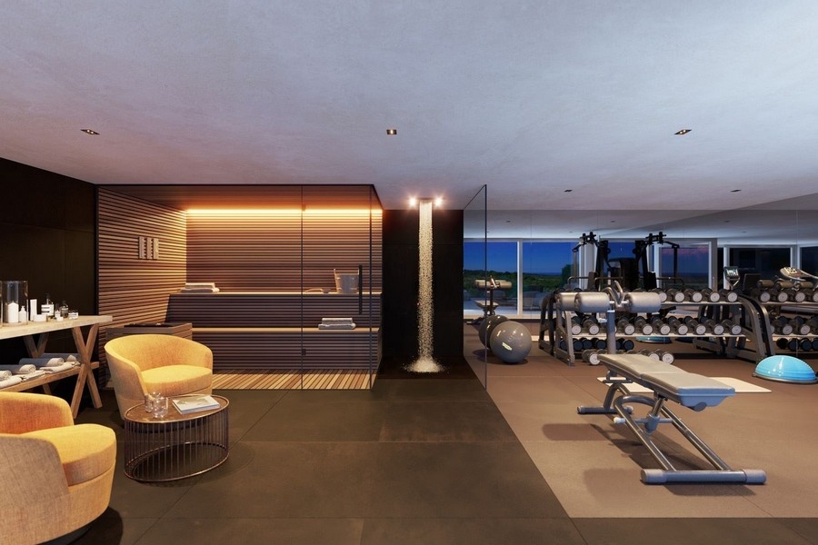 Friskvårdsavdelning med bastu och relaxavdelning